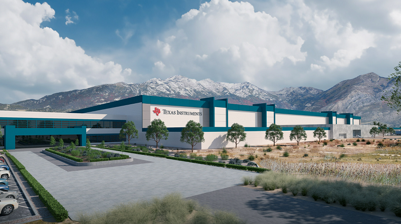 Rendering of early plans for Texas Instruments’ second 300-millimeter semiconductor wafer fab in Lehi, Utah, LFAB2.